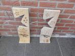 Kerstster op steigerhout met verlichting., Ophalen, Gebruikt