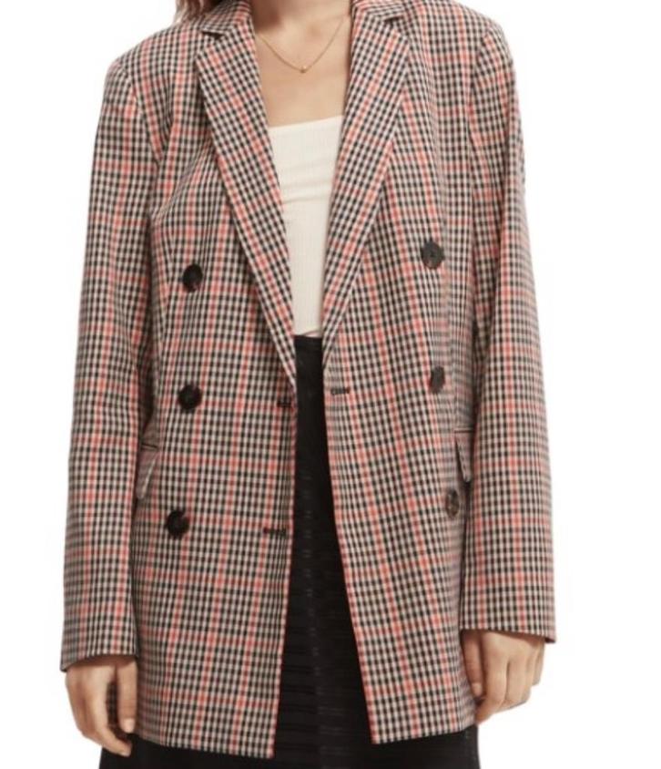 Maison scotch geruit double breasted blazer nieuw XS-S, Kleding | Dames, Jasjes, Kostuums en Pakken, Nieuw, Jasje, Maat 34 (XS) of kleiner