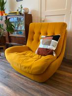 Vintage Fauteuil - Gele Stoffen Bekleding, Huis en Inrichting, Fauteuils, Ophalen, Gebruikt, Stof, 75 tot 100 cm