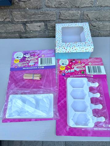 2 sets cake popsicles / ijsvormen (unicorn gem) beschikbaar voor biedingen