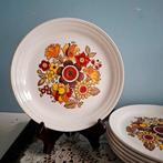 Myott 'Festival', 6 ontbijtborden met bloemmotief, Ophalen of Verzenden