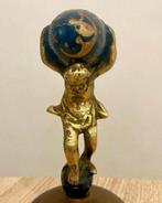 Antieke Atlas Friese Staart Klok Wereldbolbeeld-(1770-1890), Antiek en Kunst, Ophalen of Verzenden