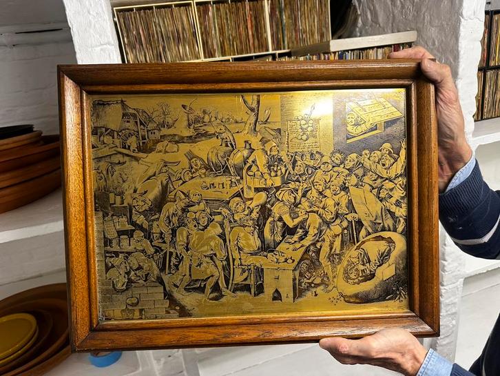 Divers antiek olieverfschilderijen en etsen op messing, Antiek en Kunst, Kunst | Designobjecten, Ophalen of Verzenden