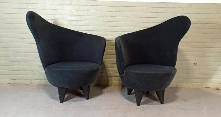 Vintage Oortjes Design Fauteuil, P/p/s, Huis en Inrichting, Fauteuils, Gebruikt, Stof, Ophalen