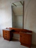 Vintage kaptafel met spiegel, Ophalen, 100 tot 150 cm, 150 tot 200 cm, Hout