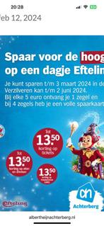 2 tickets AH Efteling flexibel, Tickets en Kaartjes, Twee personen, Ticket of Toegangskaart