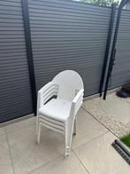 Witte plastic stoelen gratis af te halen 4 stuks, Tuin en Terras, Ophalen of Verzenden, Gebruikt, Plastic