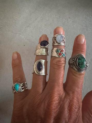 PARTIJTJE verzilverde ringen uit India, allerlaatste stuks beschikbaar voor biedingen