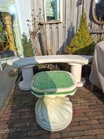 Tafeltje steen met mozaiek blad, decoratie tuin., Ophalen, Aluminium