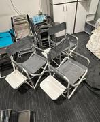 Luxe regisseursstoelen met tafeltje (donkergrijs) 3 stuks, Ophalen of Verzenden, Zo goed als nieuw, Campingstoel