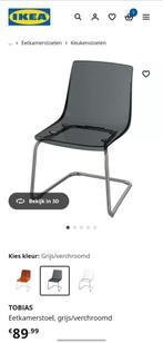 4 Tobias Eerkamer Stoelen(ikea), Huis en Inrichting, Stoelen, Ophalen, Gebruikt, Vier, Grijs
