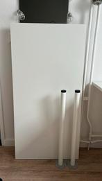 Ikea Lagkapten tafelblad 120x60 cm incl. 2 poten, Gebruikt, Ophalen of Verzenden