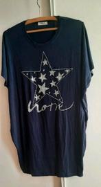 Donkerblauwe tuniek met glitter ster xl, Blauw, Maat 46/48 (XL) of groter, B ♡ L, Ophalen of Verzenden