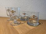 4 x Martini glazen glas goud als nieuw, Ophalen of Verzenden, Zo goed als nieuw