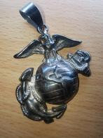 925 sterling silver us marine corps pendant, Ophalen of Verzenden, Gebruikt, Zilver, Zilver