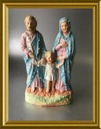 Antiek biscuit porseleinen beeldje: heilige familie, Jozef,, Ophalen of Verzenden