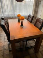 Santorini Eettafel met 4 Malvino stoelen Henders & Hazel, Huis en Inrichting, Ophalen, Zo goed als nieuw, 4 tot 6 stoelen