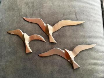 Vintage messing wand vogels zwaluwen hangers mid century beschikbaar voor biedingen