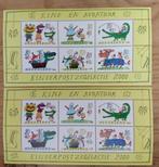 VIER velletjes kinderpostzegels 2000, postfris met envelop, Ophalen of Verzenden, Na 1940, Postfris