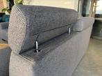 Hoekbank met verstelbare hoofdsteun - Grijsbruin, 250 tot 300 cm, 75 tot 100 cm, Ophalen of Verzenden, Zo goed als nieuw
