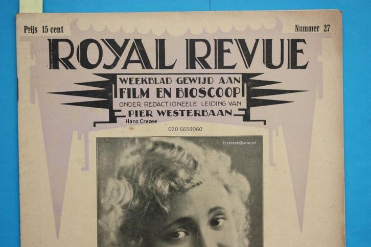 gezocht revue weekblad gewijd aan film en bioscoop 1930 1931, Boeken, Tijdschriften en Kranten, Gelezen, Muziek, Film of Tv, Verzenden
