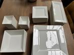 Servies Xenos vierkant, Ophalen, Zo goed als nieuw, Effen, Porselein