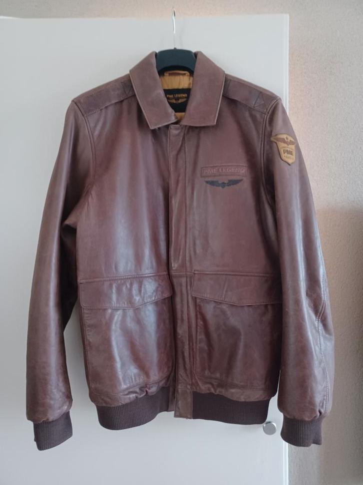 Stoere PME Legend Eagle Eye lederen jas, Kleding | Heren, Jassen | Zomer, Nieuw, Maat 52/54 (L), Bruin, Ophalen of Verzenden