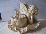beeldje van engeltje met waxinelichthouder, Verzamelen, Beelden en Beeldjes, Overige typen, Gebruikt, Ophalen of Verzenden