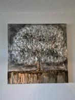 Modern Metalen Boom Schilderij 100x100cm, Ophalen, Zo goed als nieuw, Schilderij, 75 tot 100 cm