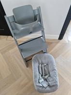 Grijze stokke tripp trapp / trip trap + babyset en newborn, Ophalen of Verzenden, Gebruikt, Meegroeistoel, Stoelverkleiner