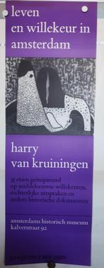Poster Wim Crouwel Harry van Kruiningen Museum, Rechthoekig Staand, Verzenden, Zo goed als nieuw, A1 t/m A3