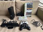 Xbox 360 + 24 games, 2 controllers, kabels, kinect, dongel, Spelcomputers en Games, Spelcomputers | Xbox 360, Met 2 controllers