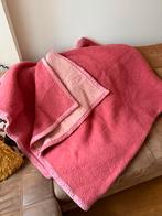 Vintage Ourson wollen deken - Fuchsia roze - 220x240cm, Huis en Inrichting, Woonaccessoires | Plaids en Woondekens, Ophalen of Verzenden