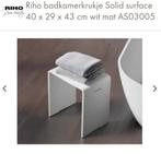 Nieuw : Riho badkamerkrukje Solid surface 40 x 29 x 43 cm wi, Nieuw, Minder dan 100 cm, 25 tot 50 cm, Overige typen