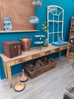Antieke houten brocante werktafel, Ophalen