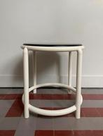 Vintage zwart-wit bijzettafeltje - 80’s, 45 tot 60 cm, Gebruikt, Vintage/modern, Rond