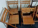 5 Vintage / Retro Houten Klapstoelen, Huis en Inrichting, Stoelen, Ophalen, Gebruikt, Bruin, Vijf, Zes of meer stoelen