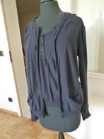 Sonia Rykiel Paris navyblauwe twinset, top + vestje, katoen, Kleding | Dames, Truien en Vesten, Maat 38/40 (M), Zo goed als nieuw