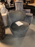 Antraciet grijze fauteuil - Showroom Opruiming!, Ophalen, Minder dan 75 cm, Zo goed als nieuw, Stof