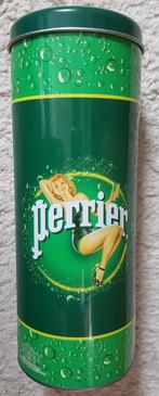 Perrier blik - langwerpig - IZGST - voor spaghetti / rietjes, Verzamelen, Blikken, Ophalen of Verzenden, Gebruikt, Overige, Overige merken