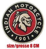 INDIAN logo patch rond 8 CM voor Scout Four FTR Chief 741, Verzenden, Nieuw