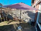 Madison Parasol 3 meter + zware voet, Tuin en Terras, Parasols, Ophalen, Gebruikt, Stokparasol, Verstelbaar