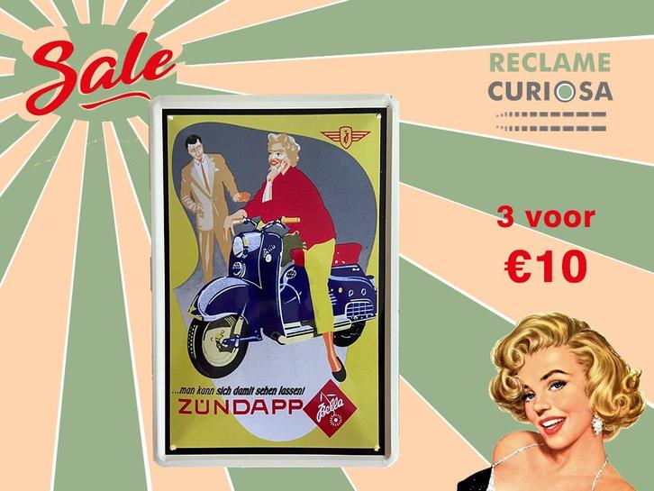 Reclamebord Zundapp 20x30, Verzamelen, Merken en Reclamevoorwerpen, Zo goed als nieuw, Reclamebord, Ophalen of Verzenden