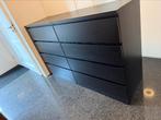 Twee Ikea malm lade kasten zwart 80 x 100 x 48 cm, Huis en Inrichting, Kasten | Ladekasten, Ophalen, 50 tot 100 cm, Zo goed als nieuw