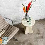 Vitra - Tabouret Métalique - Kruk - Ecru - TOPstaat!, Verzenden, Zo goed als nieuw, Hout