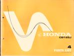 Honda CB125 J Parts List (3295z) motor, Ophalen of Verzenden, Honda
