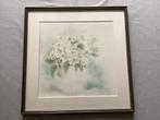 Aquarel Schilderij met Witte Bloemen, Ophalen