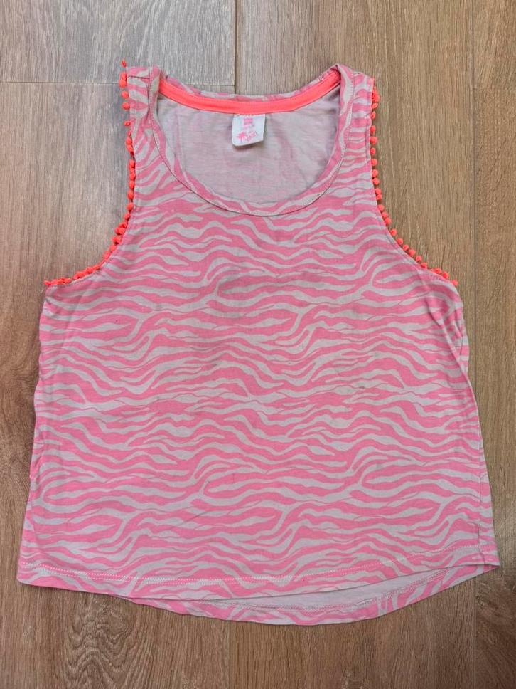 Hema meisjes singlet top roze maat 122/128, Kinderen en Baby's, Kinderkleding | Maat 122, Gebruikt, Meisje, Shirt of Longsleeve