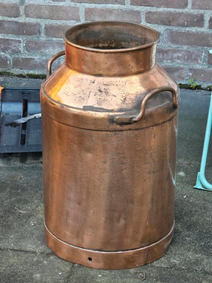 Antieke koperen melkbus - 40 liter, Antiek en Kunst, Antiek | Koper en Brons, Koper, Ophalen