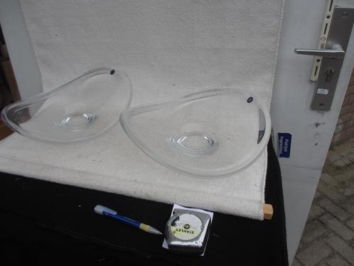 2x Royal Copenhagen kristallen schaal Selandia, Per Lütken, Antiek en Kunst, Antiek | Glas en Kristal, Ophalen of Verzenden